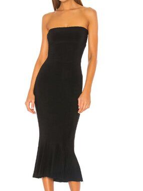 Norma Kamali Strapless Fishtail Dress Black Size Small